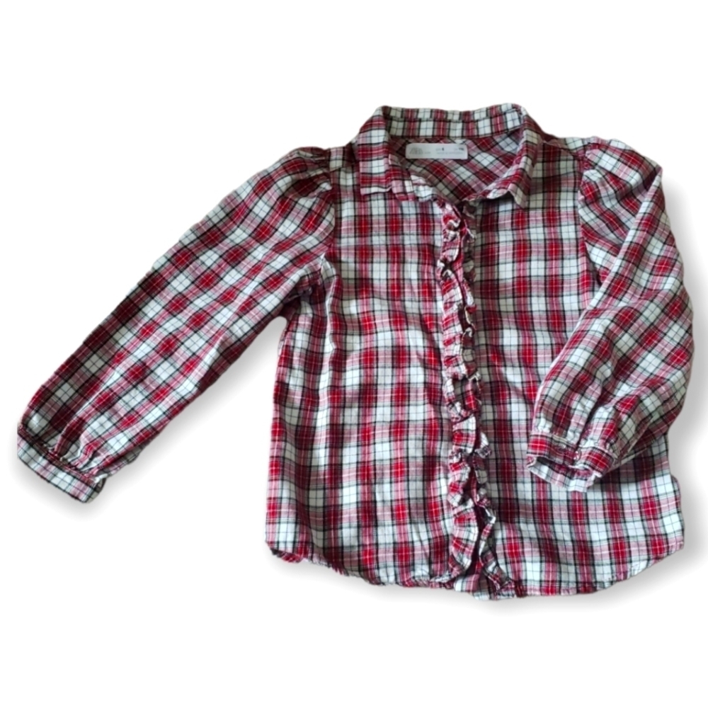 Zara size 6 girls button down shirt